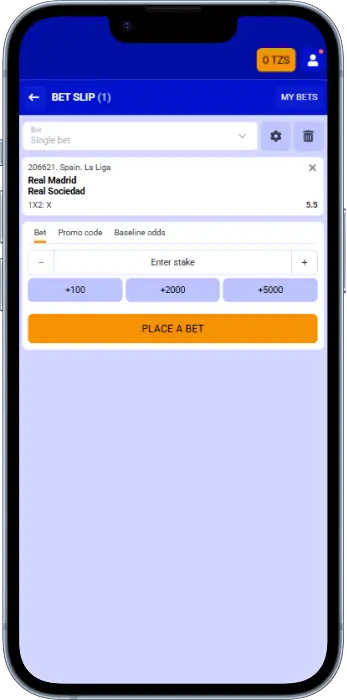 User-friendly betting interface in the PariPesa app