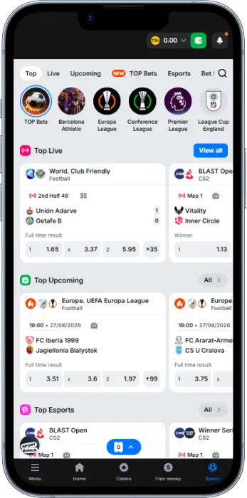 Sports betting via the 1win mobile app