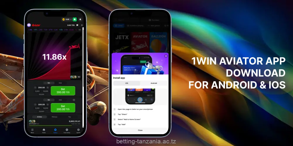 Aviator is available through the free 1win app for Android and iOS devices