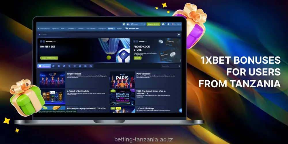 Players in Tanzania can also enjoy various 1xBet bonuses for sports betting