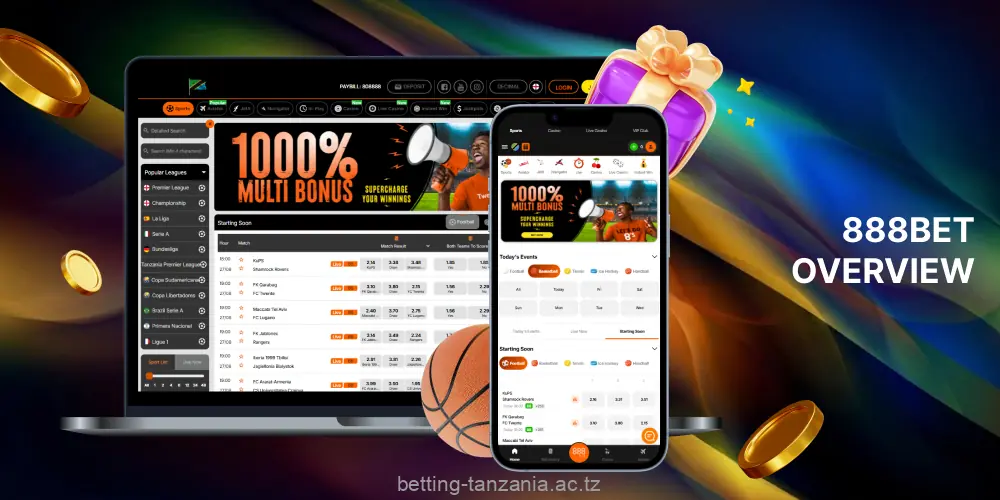 Choosing 888bet Tanzania gives players access to a convenient online betting option
