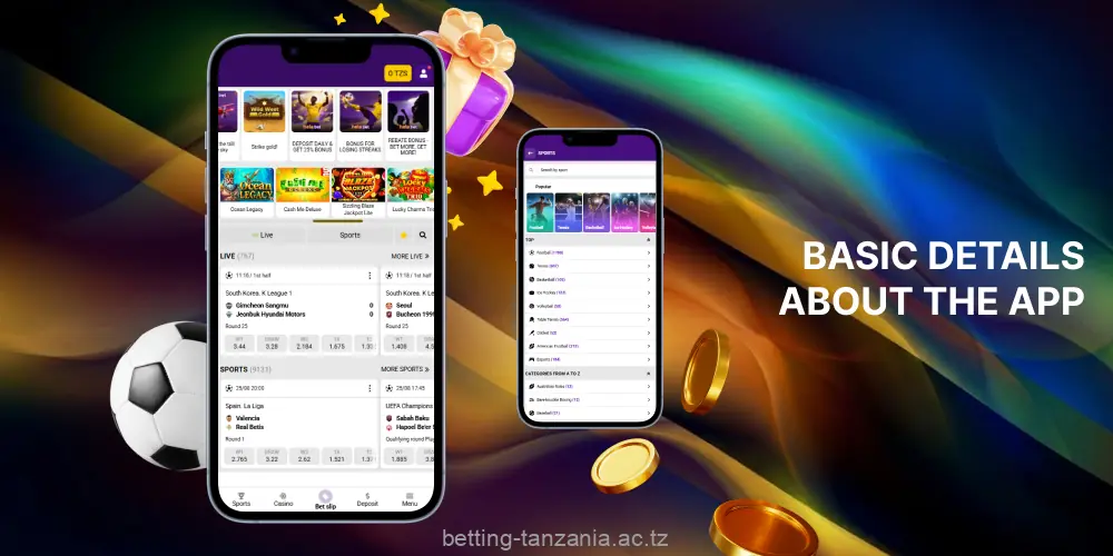 The Helabet app offers Tanzanian users convenient functionality for sports betting and casino games