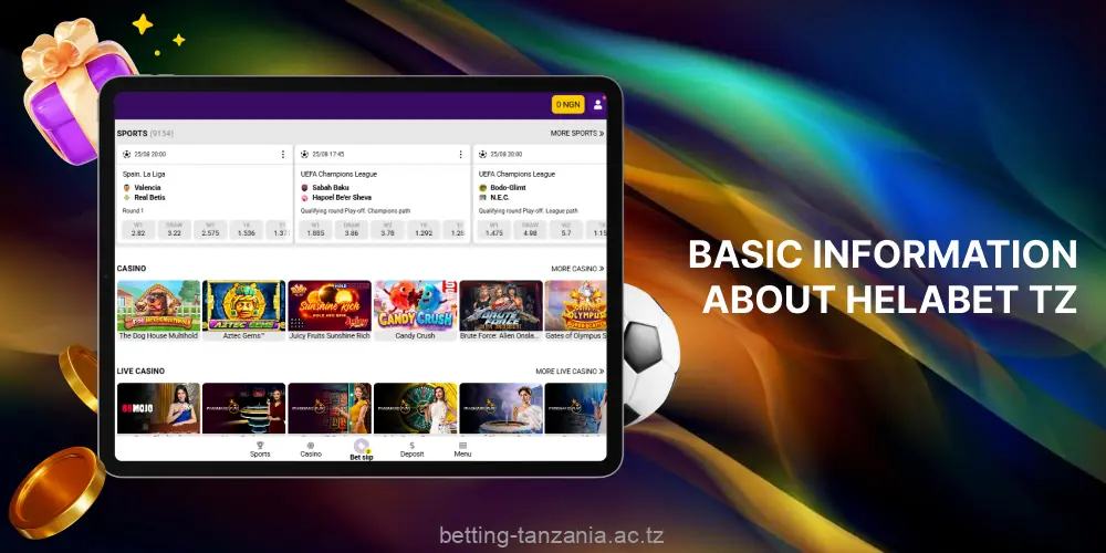 Helabet is a well-known online bookmaker among players in Tanzania