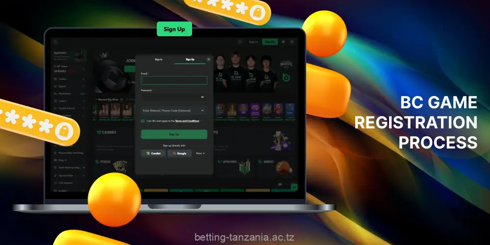 Registering at BC Game Tanzania grants full access to a wide selection of casino games and sports betting opportunities