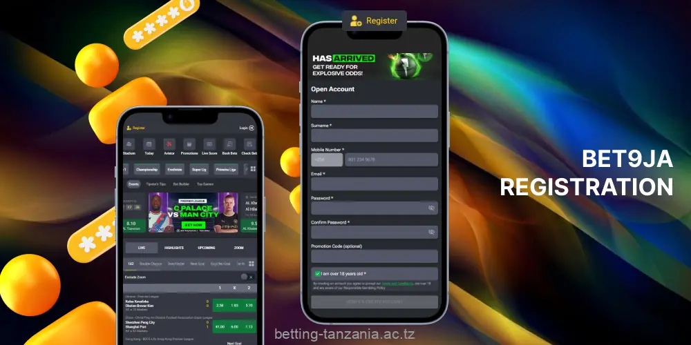 Bet9ja Tanzania registration is quick and simple