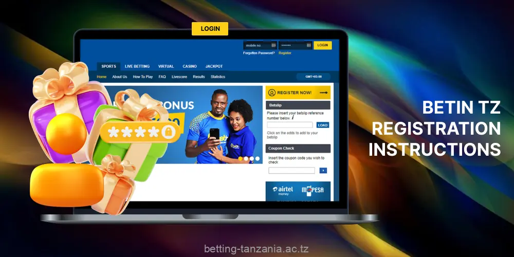 How to create a new account at Betin Tanzania