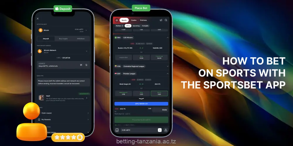 Tanzanian players can bet on the Sportsbet app for Android or iOS devices