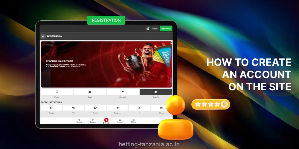 To bet real money and play casino games, players from Tanzania must create an account with 888STARZ