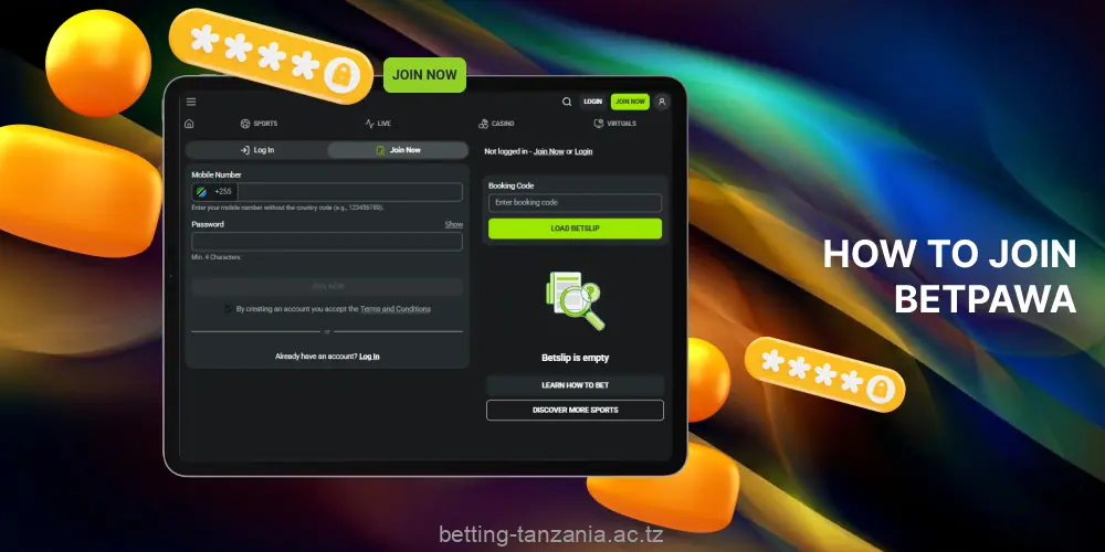 BetPawa offers simple and fast registration for players from Tanzania
