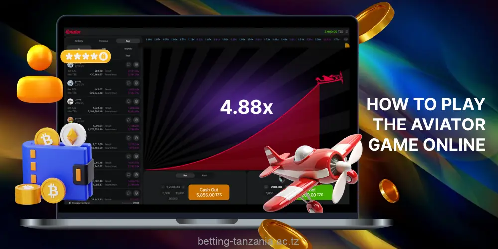 A step-by-step guide for a Tanzanian player on how to play the crash-test-based game Aviator