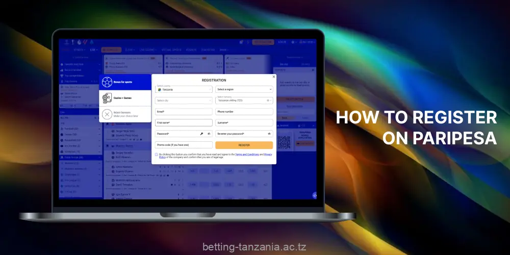 Step-by-step instructions on how to register on the PariPesa website in Tanzania