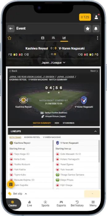 Live betting in the Melbet app
