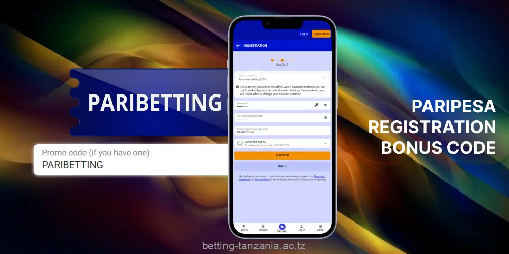 Use the promo code when registering at PariPesa to get a 100% first deposit bonus