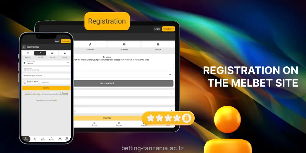 Players from Tanzania will need an account to bet and participate in promotions on Melbet's website