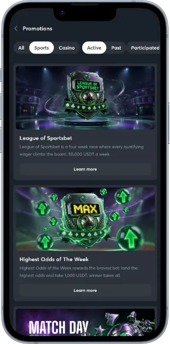 Promotions in the Sportsbet app