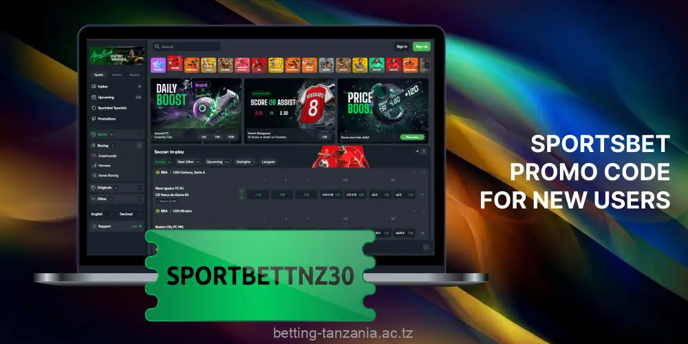 The Sportsbet promo code gives new users a 100% welcome bonus on their first deposit