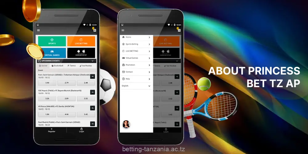 Sports betting site Princess Bet has a user-friendly mobile app available to players from Tanzania