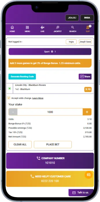 How to place a bet through the BikoSports App