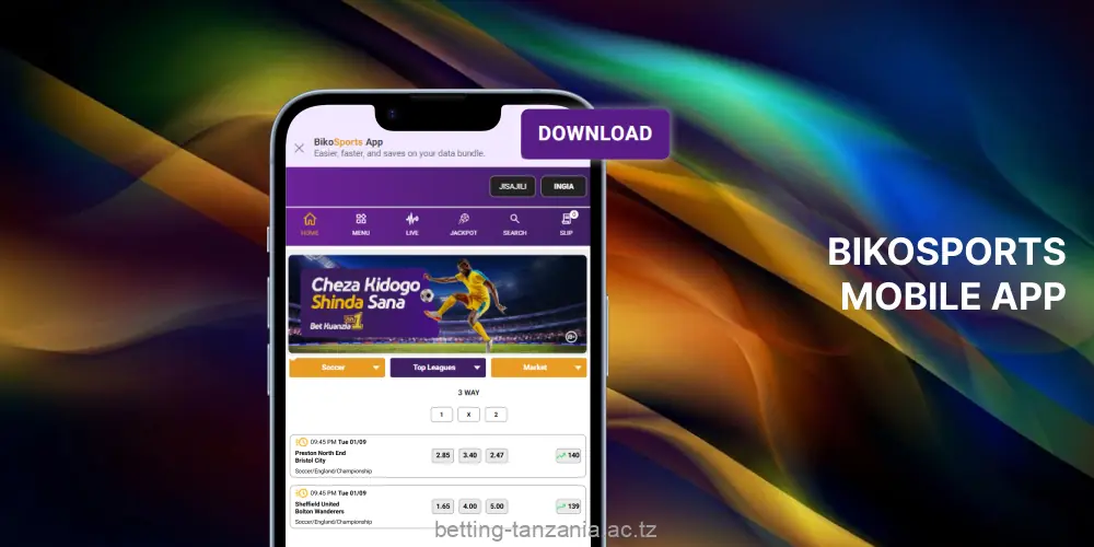 Tanzanian players can download the BikoSports app for free from the official site