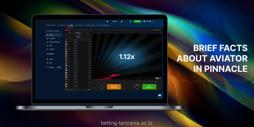 The Aviator Pinnacle game is available to users from Tanzania
