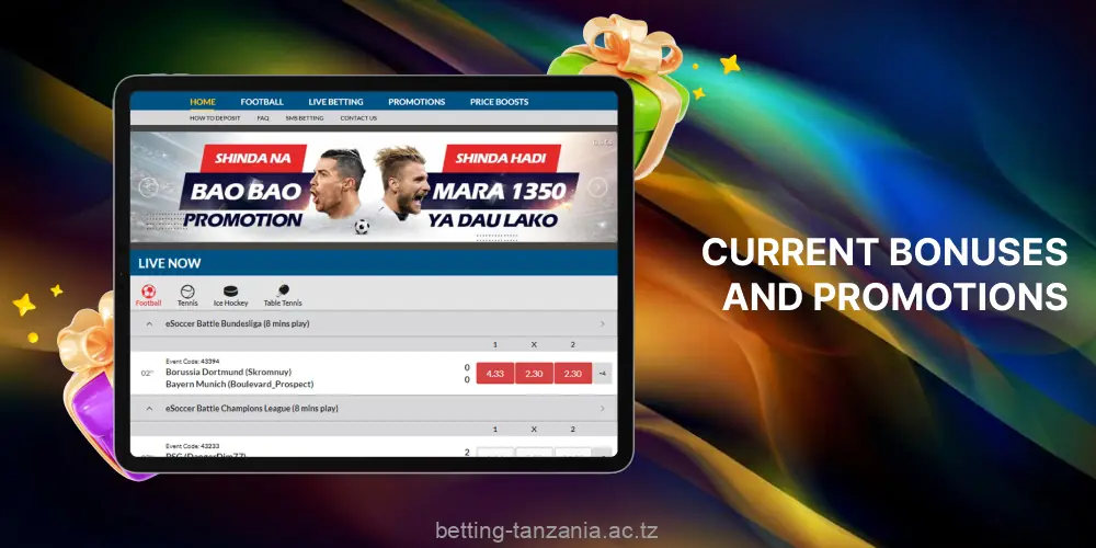 Mkekabet Tanzania offers various bonuses and special promotions to reward its players