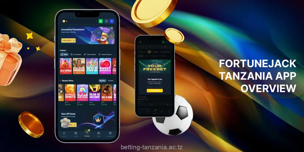 Fortunejack Tanzania app provides a full range of services including pre-match sports betting, in-play options and exclusive bonuses