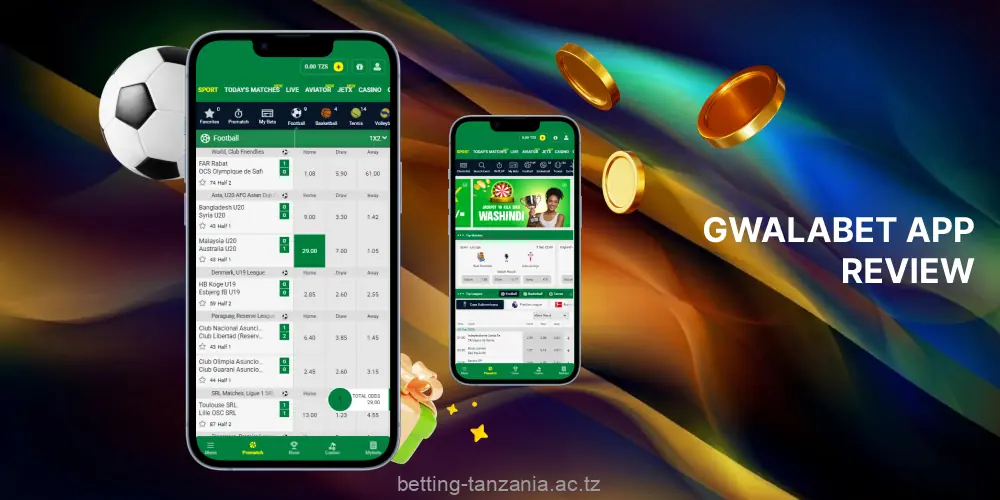 A brief overview of the features of the GwalaBet Tanzania app