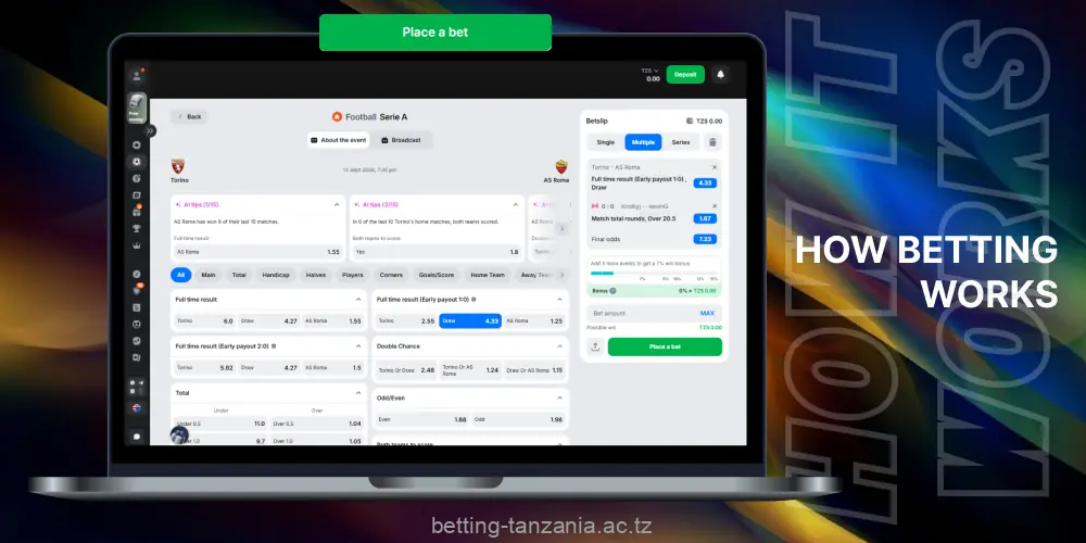 Basic information about the principles of sports betting in Tanzania
