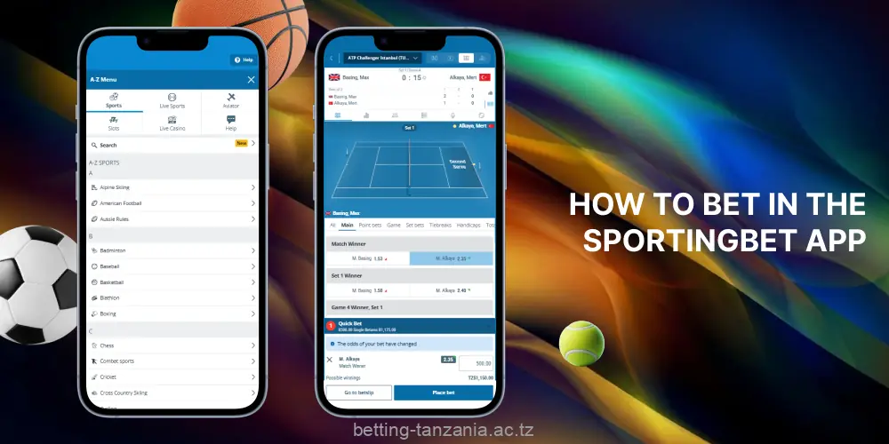 Step-by-step instructions for betting on sports via Sportingbet app