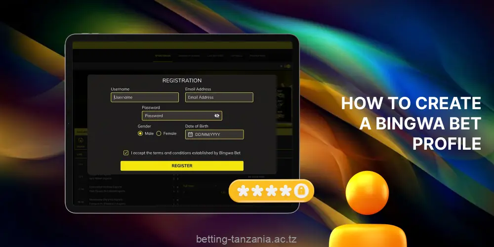 The registration process at sports betting site Bingwa Tanzania takes only a few minutes to complete