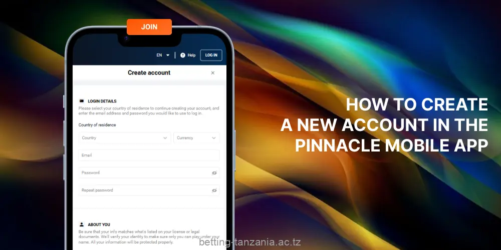 Pinnacle mobile app registration instructions for Tanzanian players