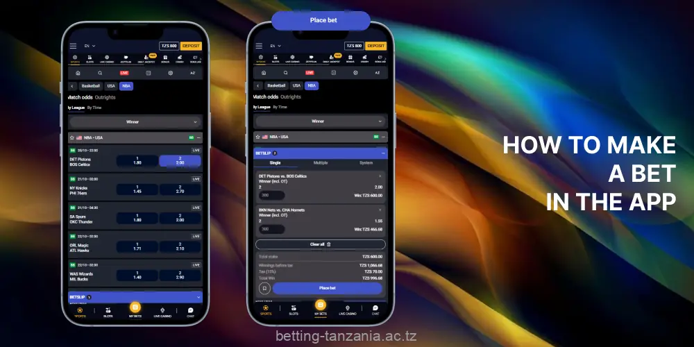 After registering in the Sokabet mobile app, players from Tanzania can start placing bets with real money