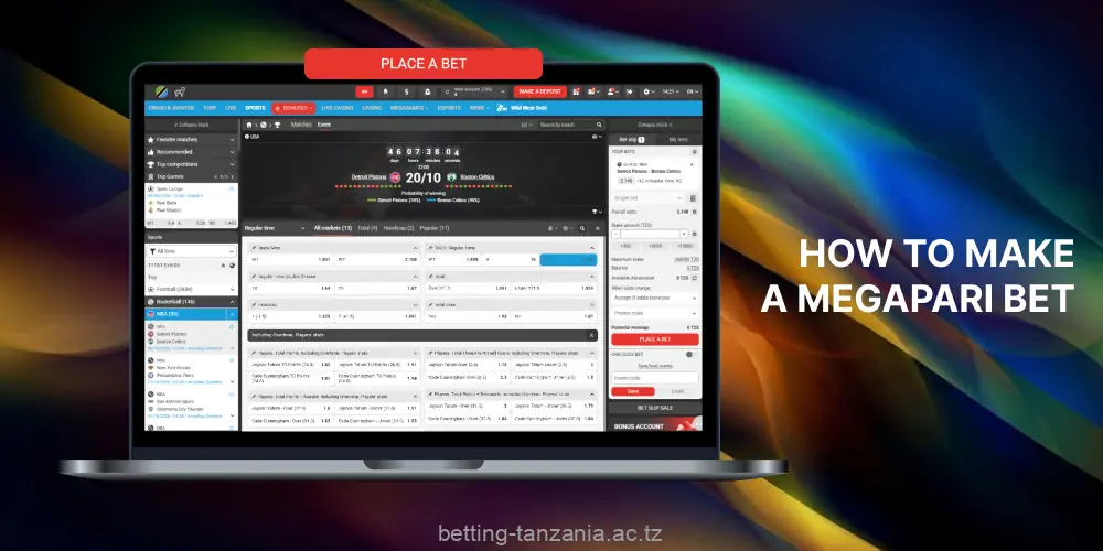 A short instruction on how to bet on online bookmaker Megapari in Tanzania