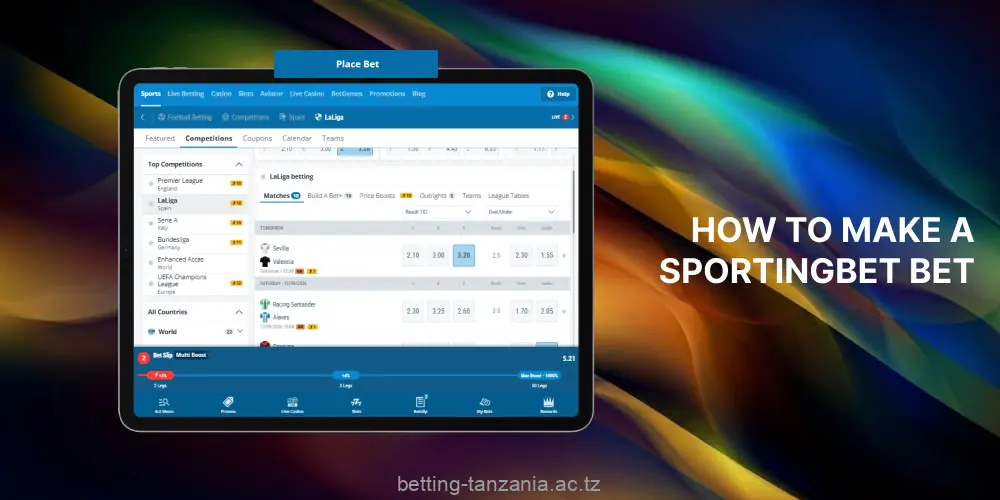 A convenient way to bet on sports at Sportingbet Tanzania