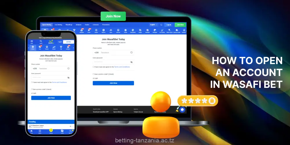 To bet on Wasafi Bet in Tanzania, users must first create an account
