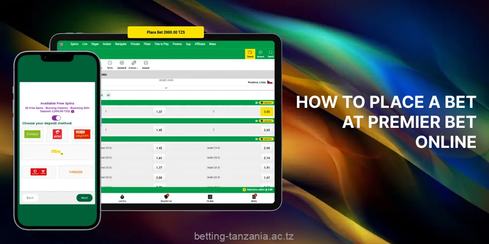 Premier Bet Tanzania sportsbook supports the most popular betting markets that will be available for betting after registration