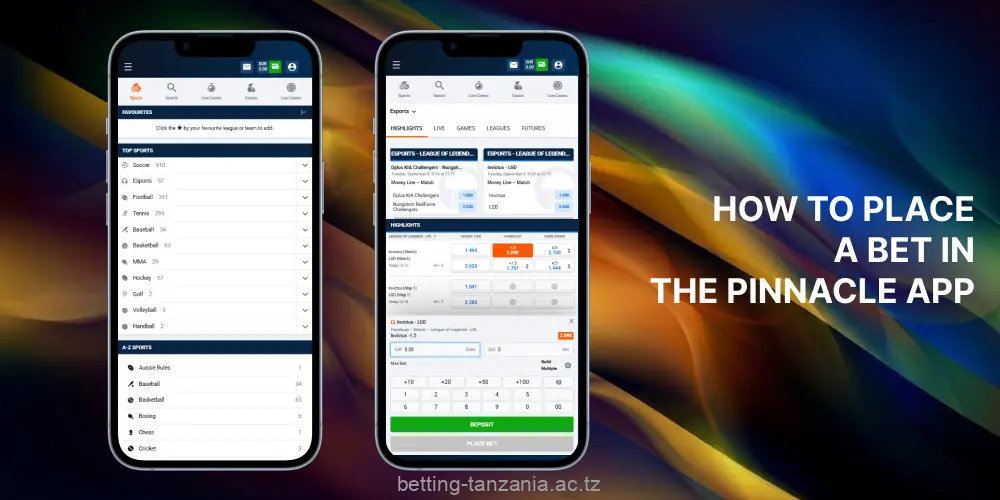 Before placing their first bet on the Pinnacle app, Tanzanian bettors must register and fund their account