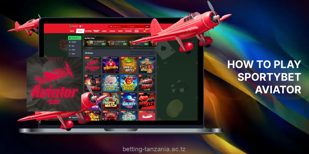 The Aviator crash game opens only after registering on Sportybet
