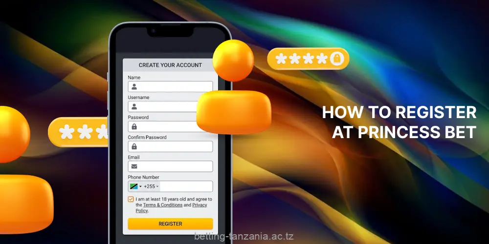 Register on the Princess Bet Tanzania website and get access to all the features of the platform