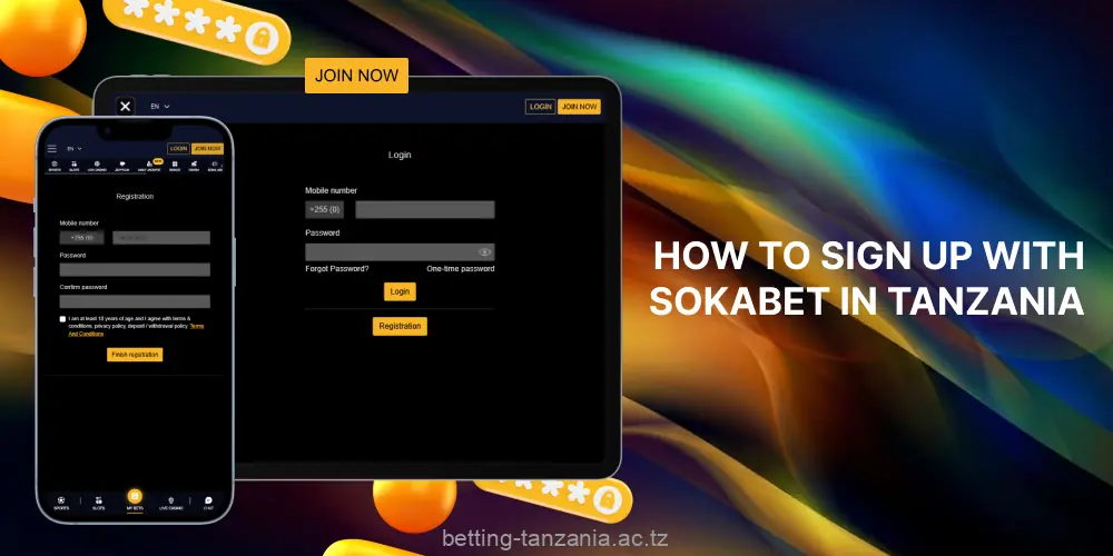 Registering with Sokabet gives Tanzanian players access to deposits, bonuses, withdrawals and other account features