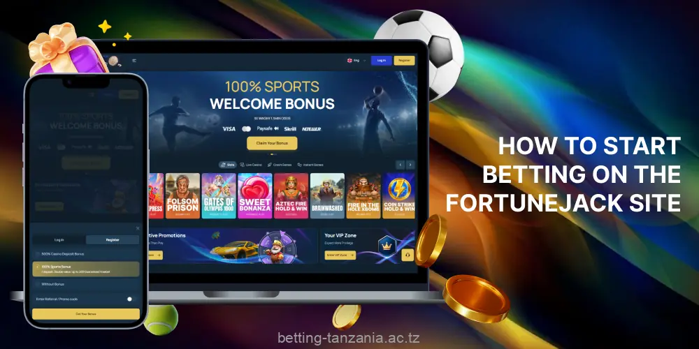 To enjoy all the services of the Fortunejack website, players from Tanzania must create a profile and make a deposit