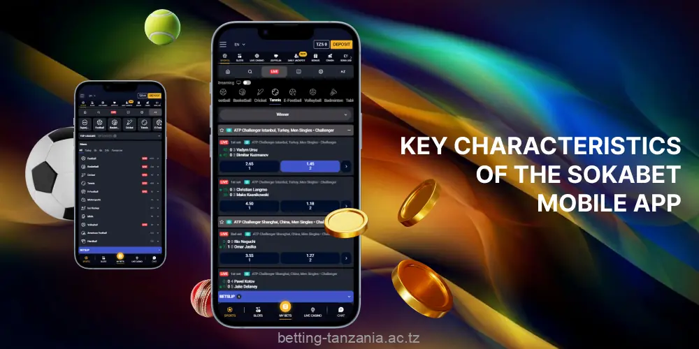 The Sokabet sportsbook app has a mobile-friendly interface and full functionality