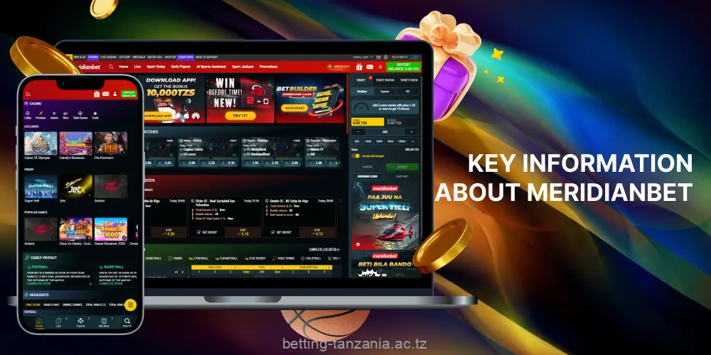 Key information about Meridianbet in Tanzania