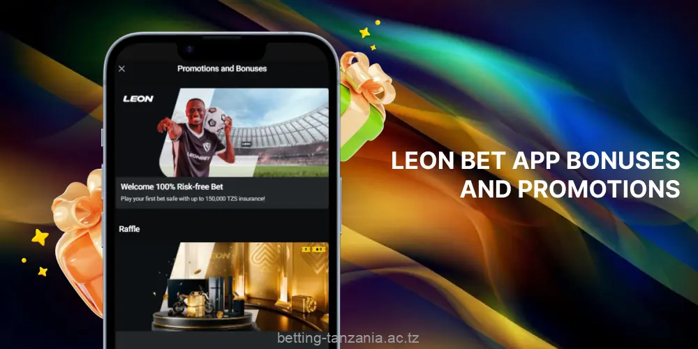Tanzanian users who download the Leon Bet app can take advantage of attractive bonuses from the bookmaker