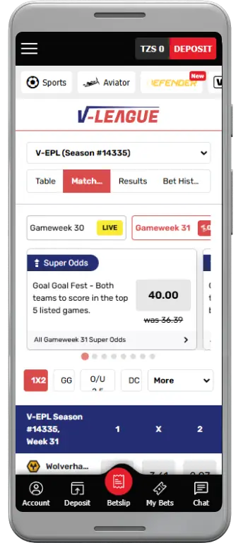 Betting on virtual leagues via the M-Bet app in Tanzania