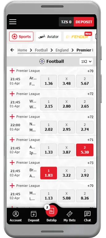 Tanzanian bettors can bet on football on the M-Bet app