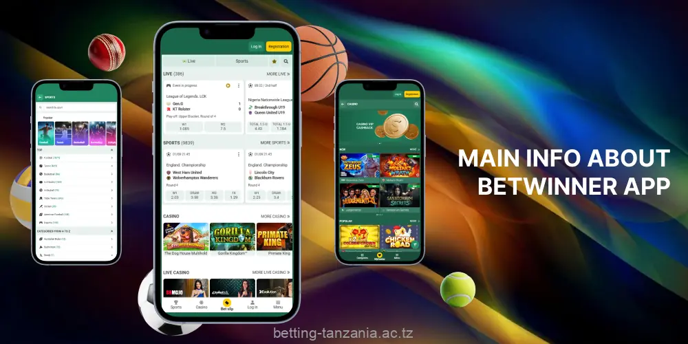 The free Betwinner app can only be downloaded from the company's official website in Tanzania
