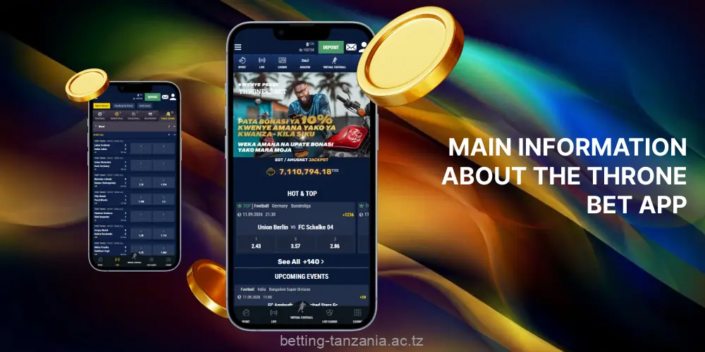 Key features of the popular Throne Bet app in Tanzania