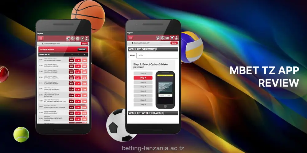 The M-Bet app has an intuitive interface, convenient payment methods and is available for download in Tanzania for free from the official website