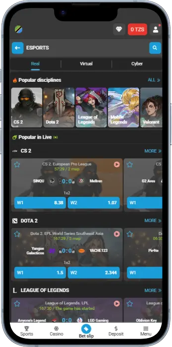 Tanzanian bettors can bet on esports on the Megapari app